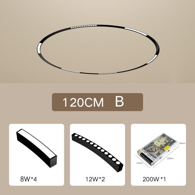 Faretto da binario magnetico da incasso circolare 120 cm
