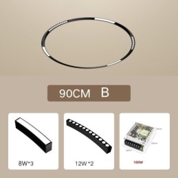 Faretto da incasso magnetico circolare su binario 80 cm, LED, 5 luci