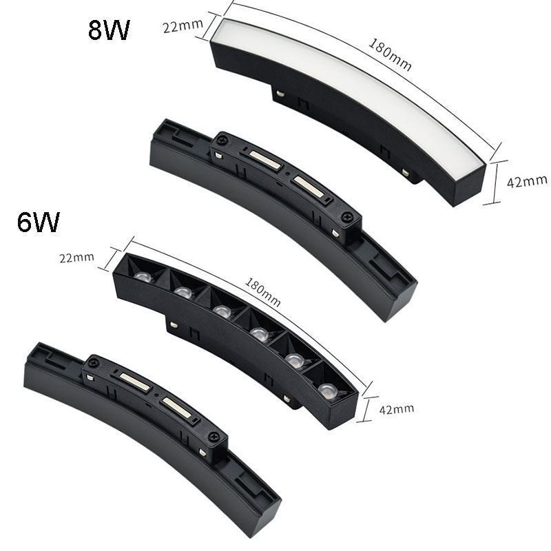 Faretto da incasso magnetico circolare su binario 80 cm, LED, 5 luci