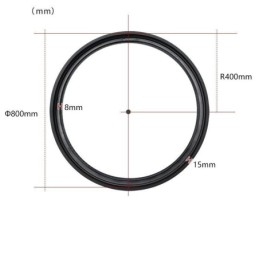 Faretto da incasso magnetico circolare su binario 80 cm, LED, 5 luci