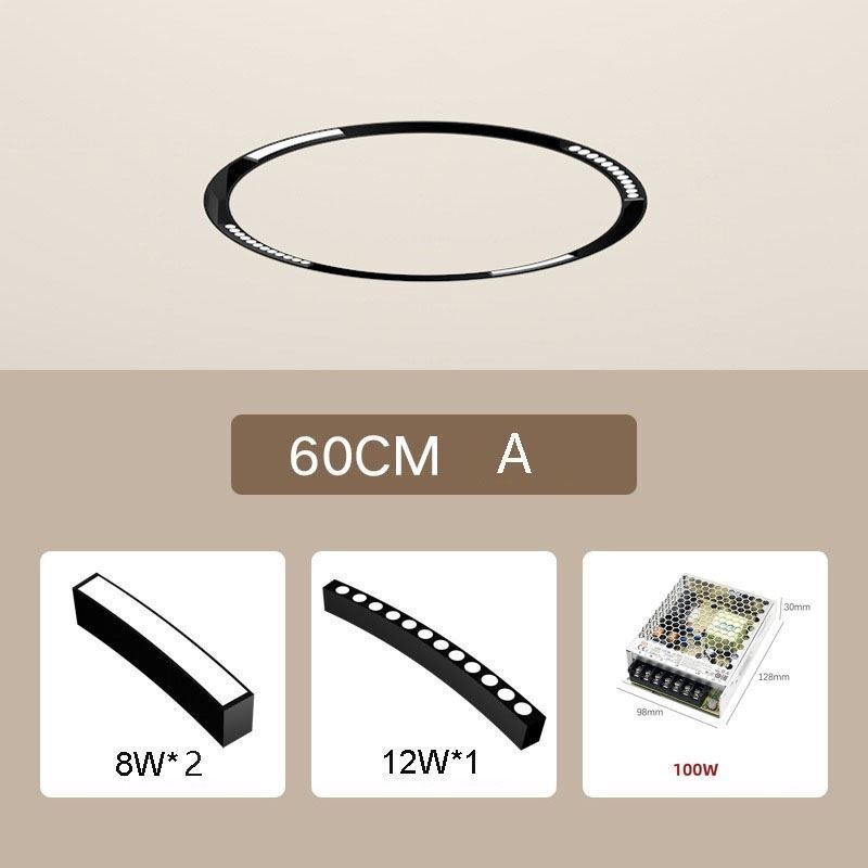 Faretto da incasso magnetico circolare per binario, luce decorativa 60 cm