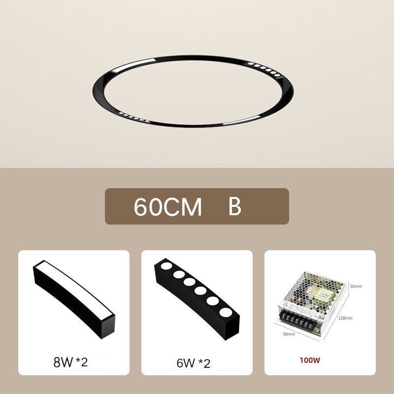 Faretto da incasso magnetico circolare per binario, luce decorativa 60 cm