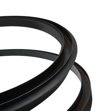 Binario da incasso magnetico rotondo in alluminio IP45 48V
