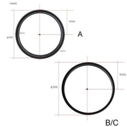Binario da incasso magnetico rotondo in alluminio IP45 48V