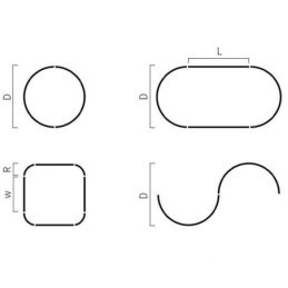 Binario da incasso magnetico rotondo in alluminio IP45 48V