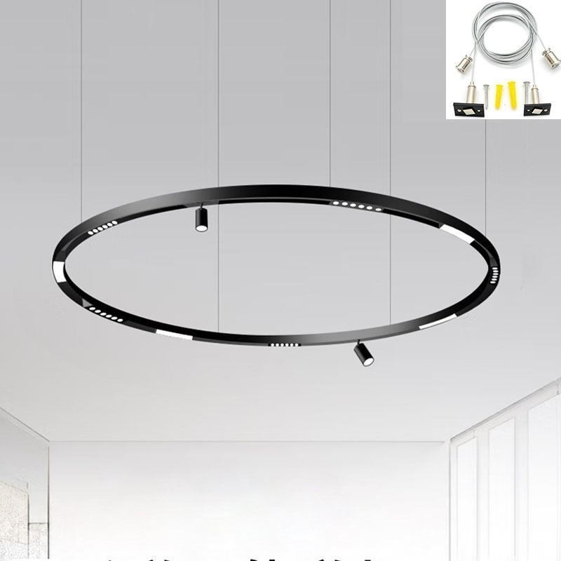 Binario da incasso magnetico rotondo in alluminio IP45 48V