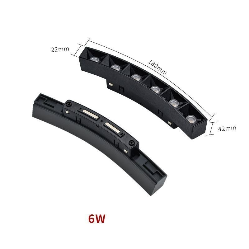 Faretto LED magnetico da incasso per binario 48V in alluminio