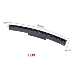 Faretto LED magnetico da incasso per binario 48V in alluminio