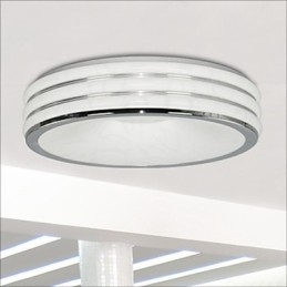 Plafoniera LED rotonda da soffitto a filo 40 cm bianca