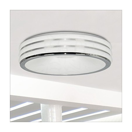 Plafoniera LED rotonda da soffitto a filo 40 cm bianca