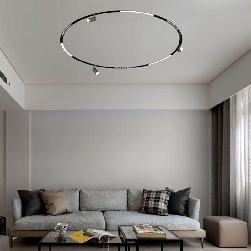 Faretto lineare magnetico da incasso per binario LED 48V in alluminio