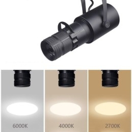 Faretto da soffitto LED regolabile 4 livelli, 20W/30W, bianco caldo/naturale/freddo