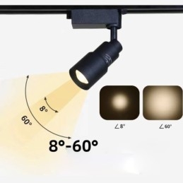 Faretto da pista LED orientabile per illuminazione d'accento