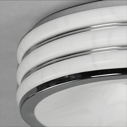 Plafoniera LED rotonda da soffitto a filo 40 cm bianca