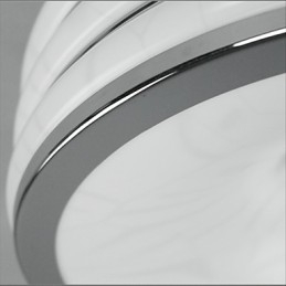 Plafoniera LED rotonda da soffitto a filo 40 cm bianca