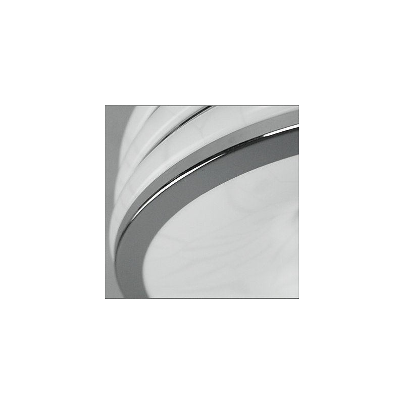 Plafoniera LED rotonda da soffitto a filo 40 cm bianca