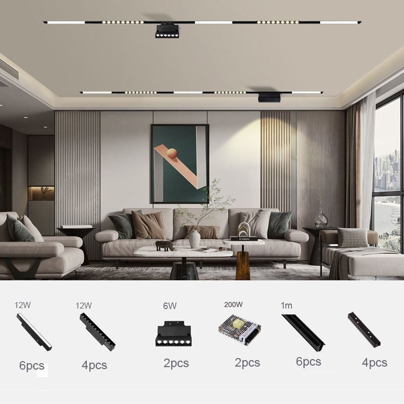 Sistema di illuminazione da binario magnetico decorativo 3 m x 2