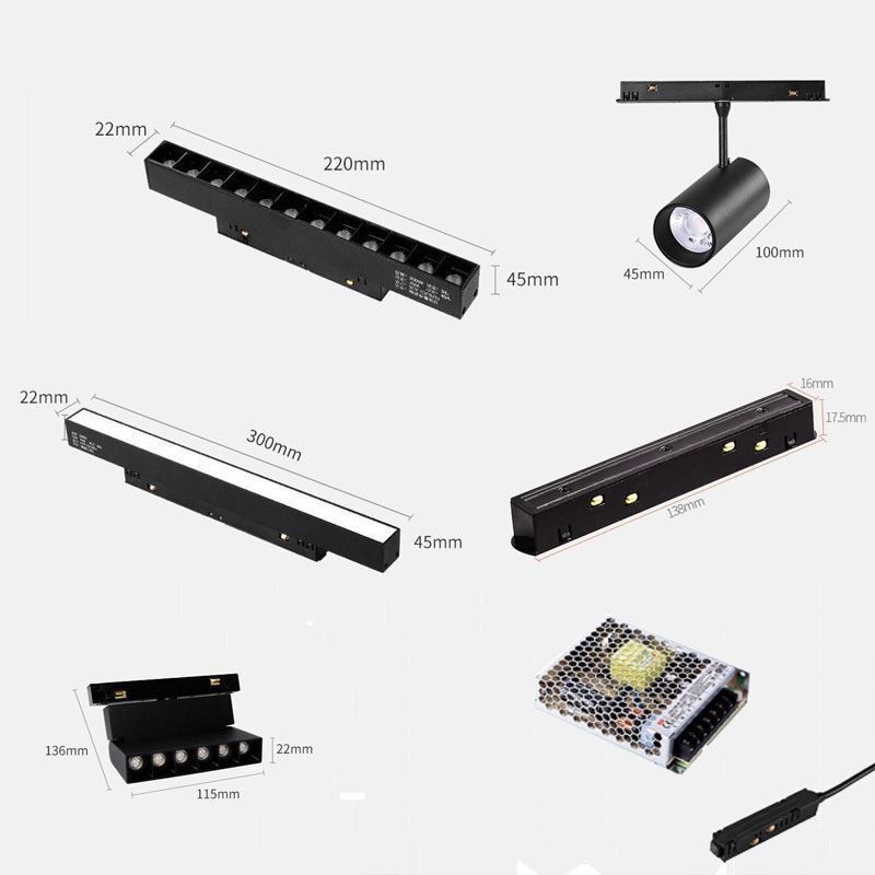 Sistema di illuminazione da binario magnetico decorativo 3 m x 2