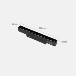 Sistema di illuminazione da binario magnetico decorativo 3 m x 2