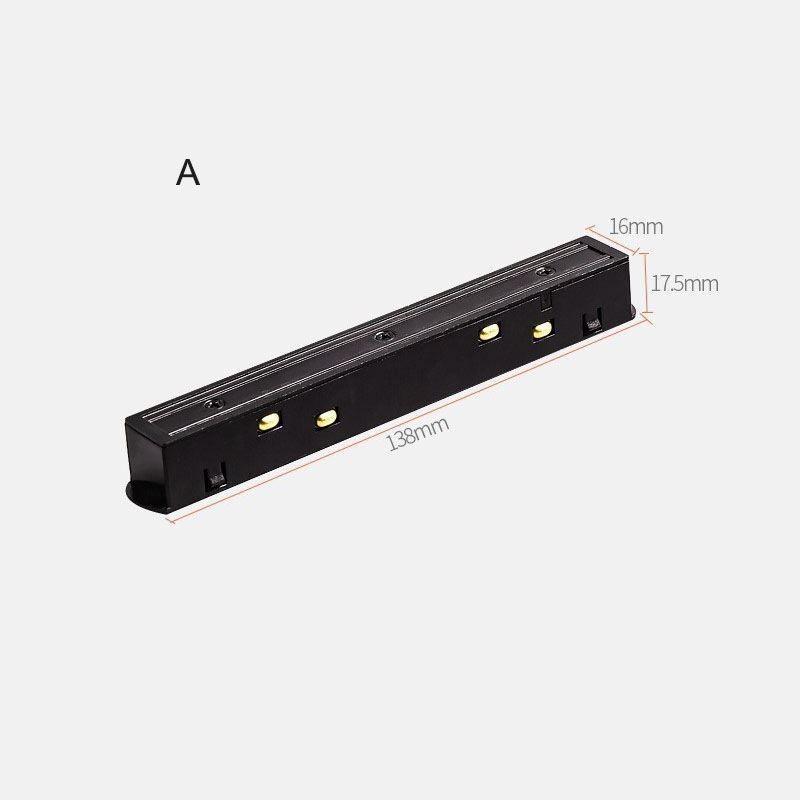 Accessorio per illuminazione a binario magnetico, collegamento angolare per binario da incasso