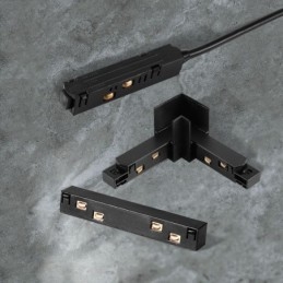 Accessorio per illuminazione a binario magnetico, collegamento angolare per binario da incasso