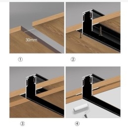 Faretto da incasso magnetico per binario 6M*2