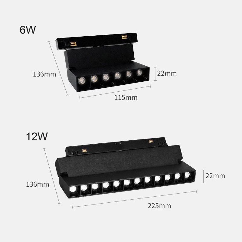 Faretto da binario magnetico pieghevole da incasso 36V