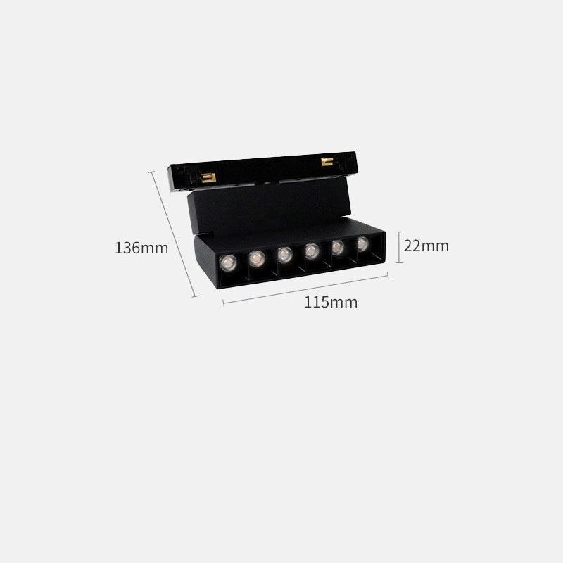 Faretto da binario magnetico pieghevole da incasso 36V