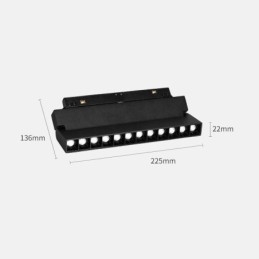 Faretto da binario magnetico pieghevole da incasso 36V