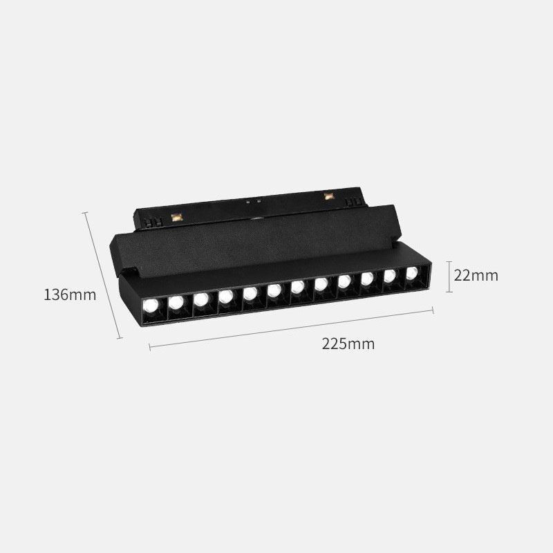 Faretto da binario magnetico pieghevole da incasso 36V