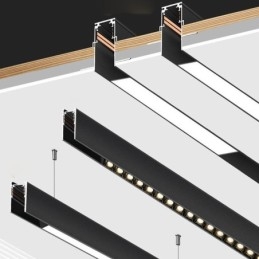 Binario magnetico da incasso o a superficie ultrasottile 100 cm 36V IP45