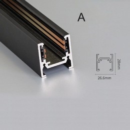 Binario magnetico da incasso o a superficie ultrasottile 100 cm 36V IP45