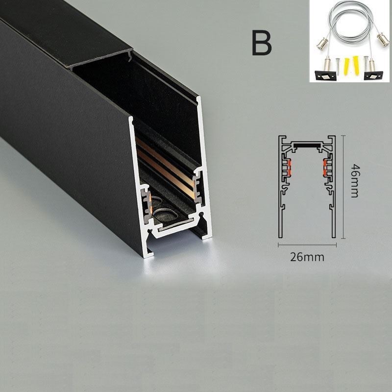 Binario magnetico da incasso o a superficie ultrasottile 100 cm 36V IP45