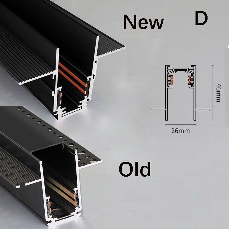 Binario magnetico da incasso o a superficie ultrasottile 100 cm 36V IP45