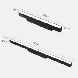 Faretto lineare magnetico da incasso per binario 36V