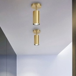 Lampada da soffitto a filo in ottone stile nordico GU10 1/2/3/4 luci
