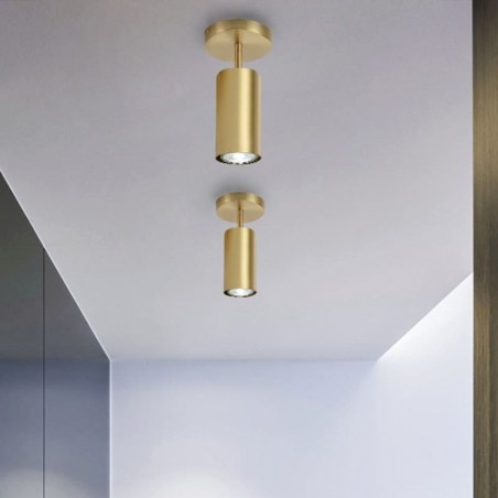 Lampada da soffitto a filo in ottone stile nordico GU10 1/2/3/4 luci