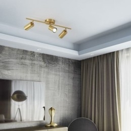 Lampada da soffitto a filo in ottone stile nordico GU10 1/2/3/4 luci