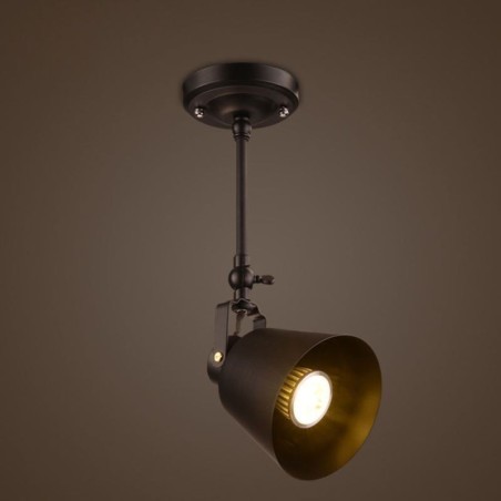 Faretto da soffitto rustico in ferro vintage stile campagna