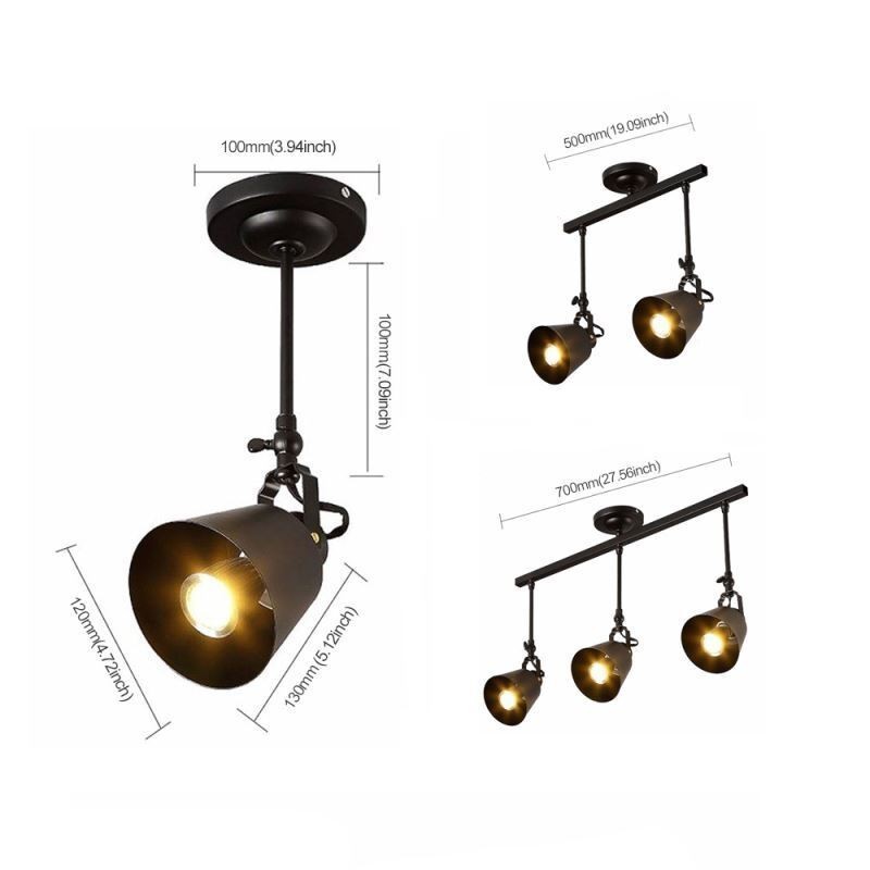 Faretto da soffitto rustico in ferro vintage stile campagna
