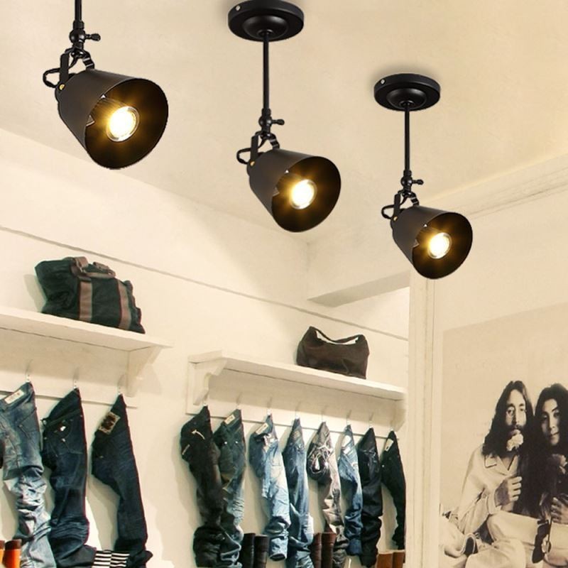 Faretto da soffitto rustico in ferro vintage stile campagna