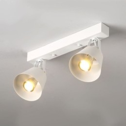 Faretto da soffitto industriale vintage in ferro per binario, ruotabile, E27/E26