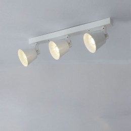 Faretto da soffitto industriale vintage in ferro per binario, ruotabile, E27/E26
