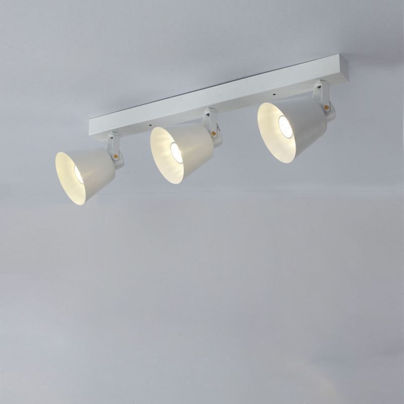Faretto da soffitto industriale vintage in ferro per binario, ruotabile, E27/E26