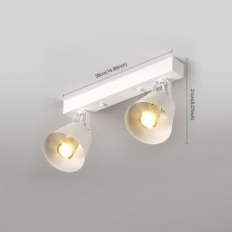 Faretto da soffitto industriale vintage in ferro per binario, ruotabile, E27/E26