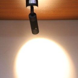 Faretto da soffitto COB girevole nero, luce singola