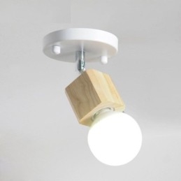 Faretto da soffitto mini moderno bianco, 1 luce, orientabile 180°, attacco E27/E26