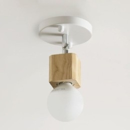 Faretto da soffitto mini moderno bianco, 1 luce, orientabile 180°, attacco E27/E26