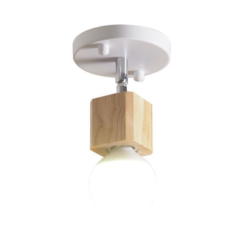 Faretto da soffitto mini moderno bianco, 1 luce, orientabile 180°, attacco E27/E26