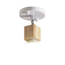 Faretto da soffitto mini moderno bianco, 1 luce, orientabile 180°, attacco E27/E26